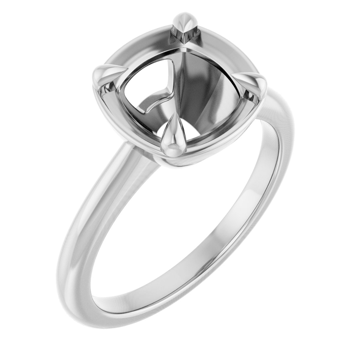 Claw-Prong Solitaire Bezel-Style Engagement Ring