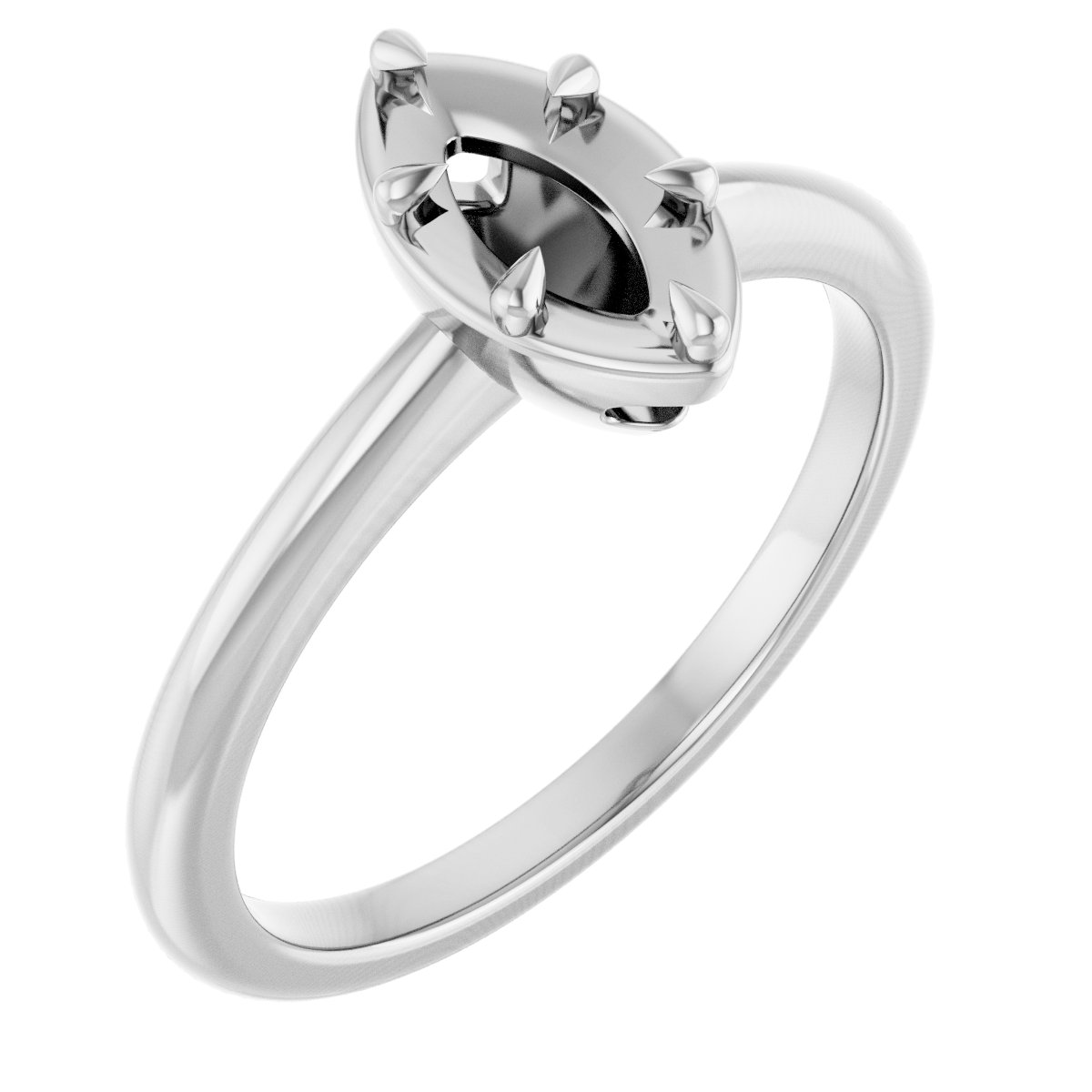 Claw-Prong Solitaire Bezel-Style Engagement Ring