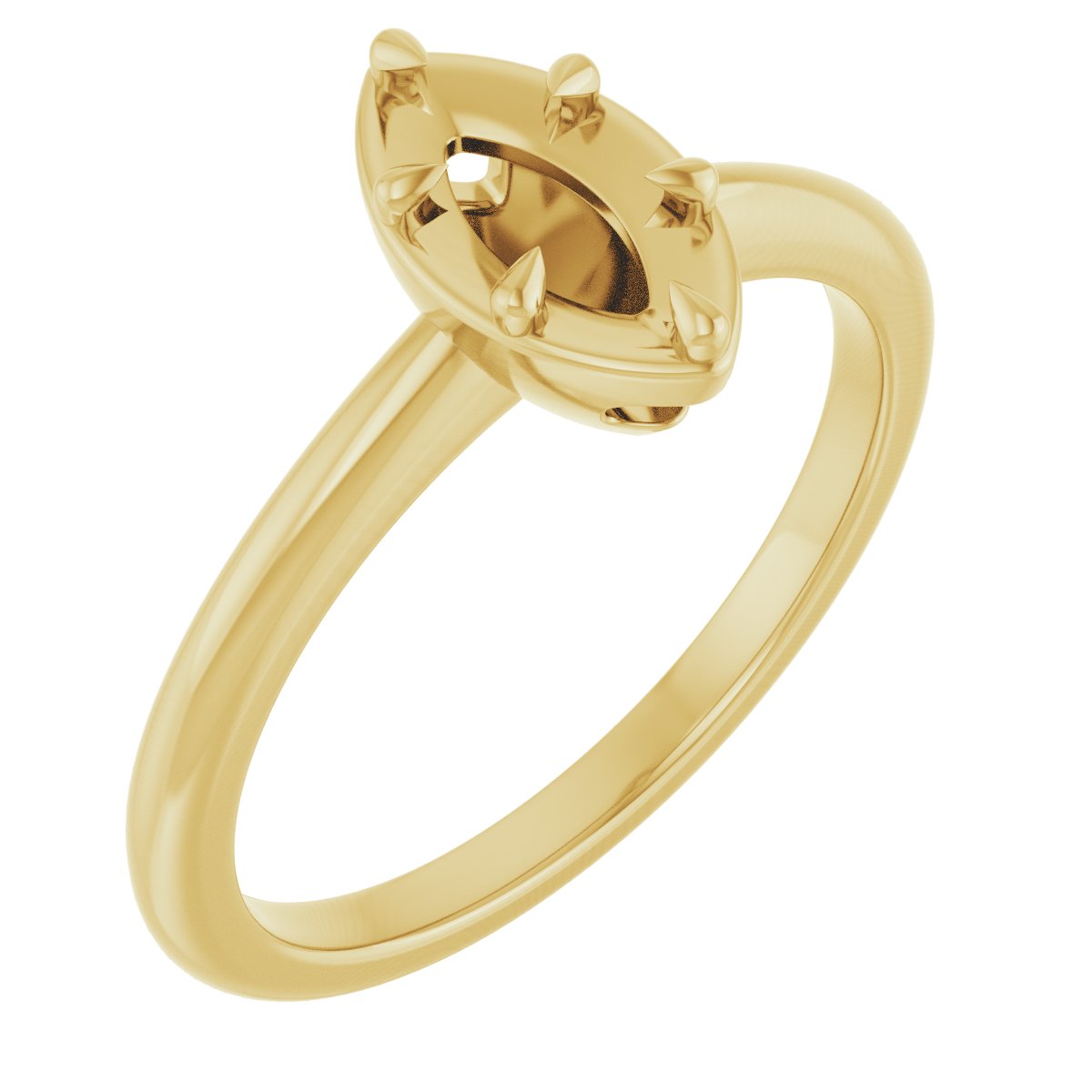 Claw-Prong Solitaire Bezel-Style Engagement Ring
