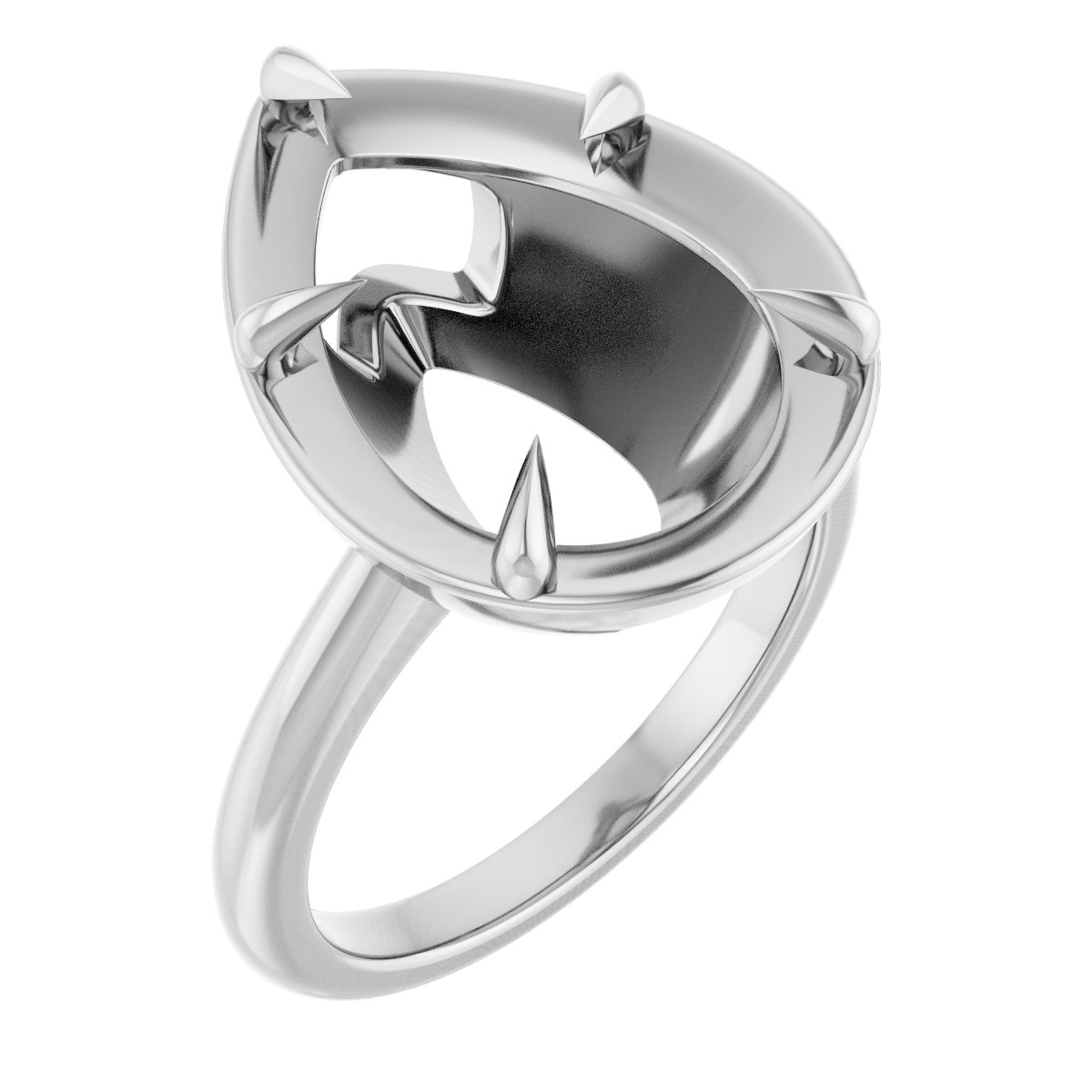 Claw-Prong Solitaire Bezel-Style Engagement Ring