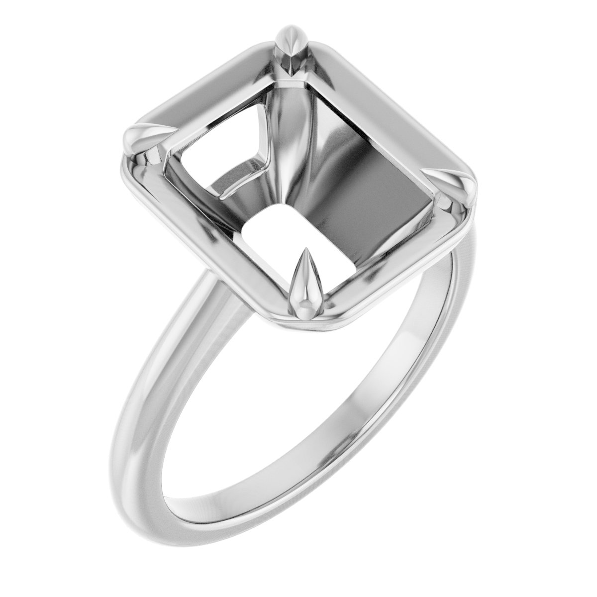 Claw-Prong Solitaire Bezel-Style Engagement Ring