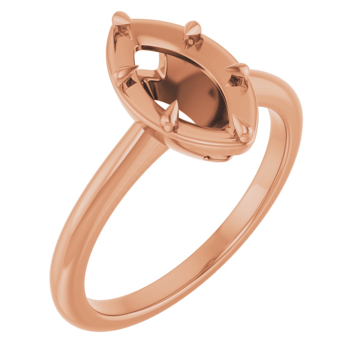 Claw-Prong Solitaire Bezel-Style Engagement Ring