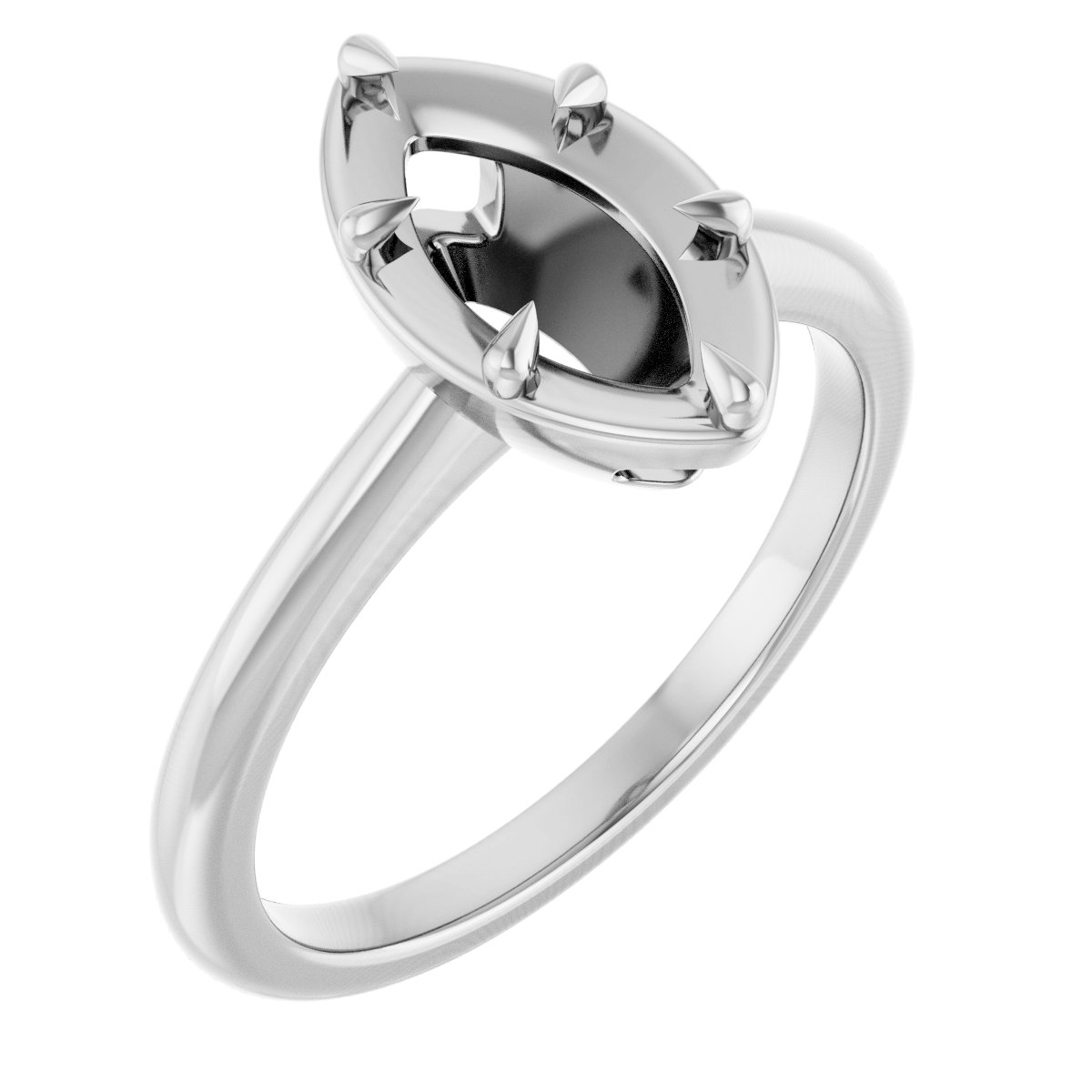 Claw-Prong Solitaire Bezel-Style Engagement Ring