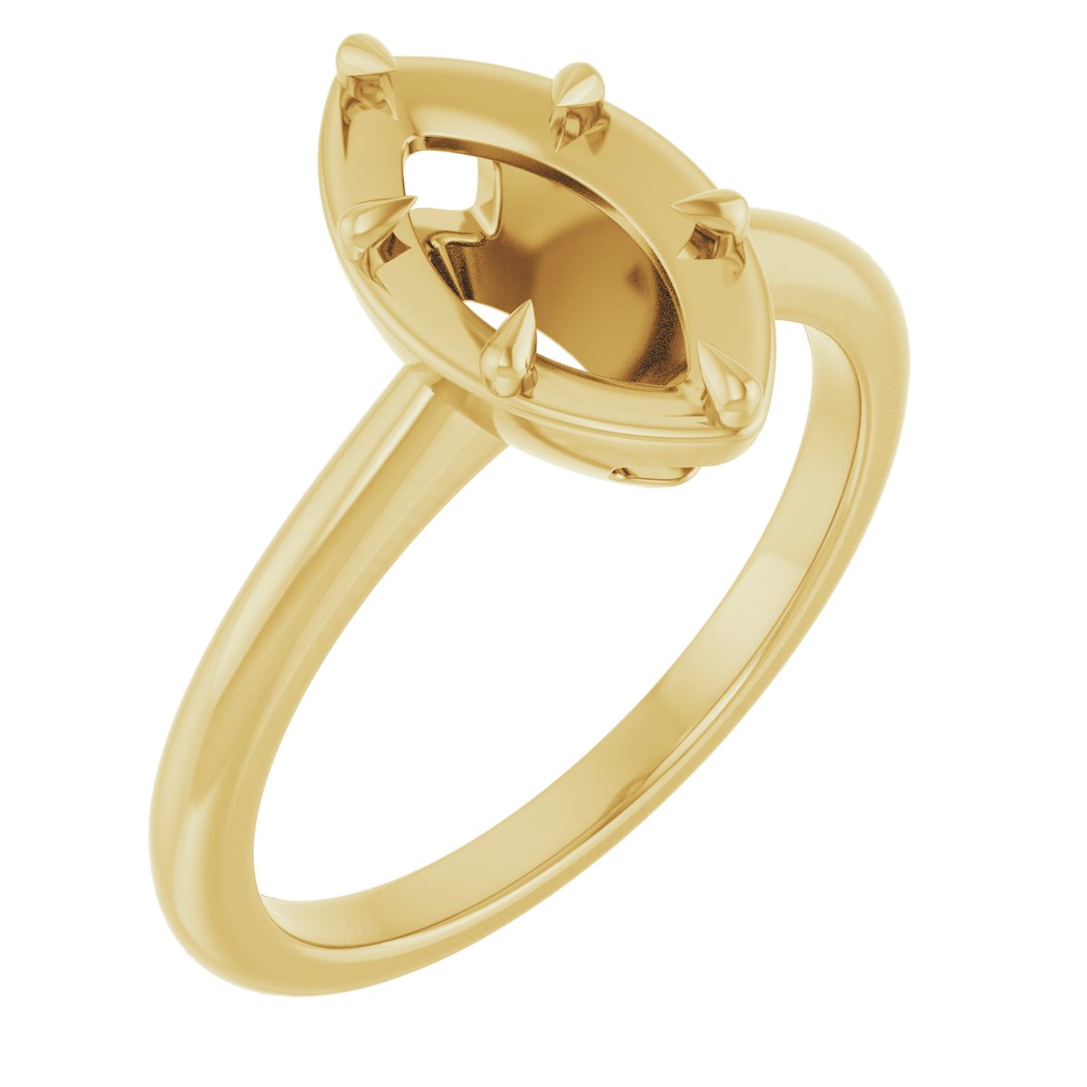 Claw-Prong Solitaire Bezel-Style Engagement Ring