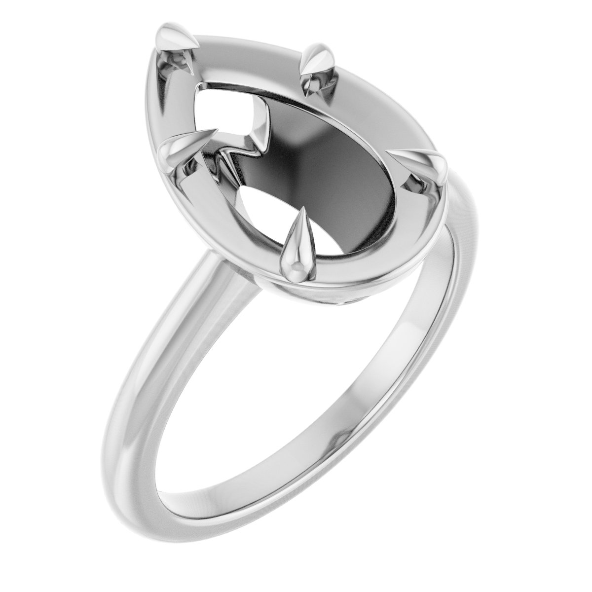Claw-Prong Solitaire Bezel-Style Engagement Ring