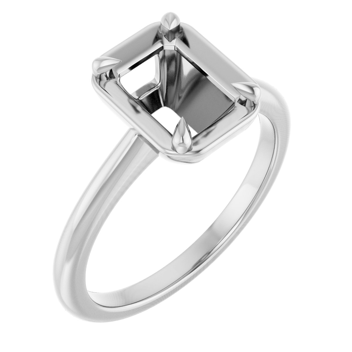 Claw-Prong Solitaire Bezel-Style Engagement Ring