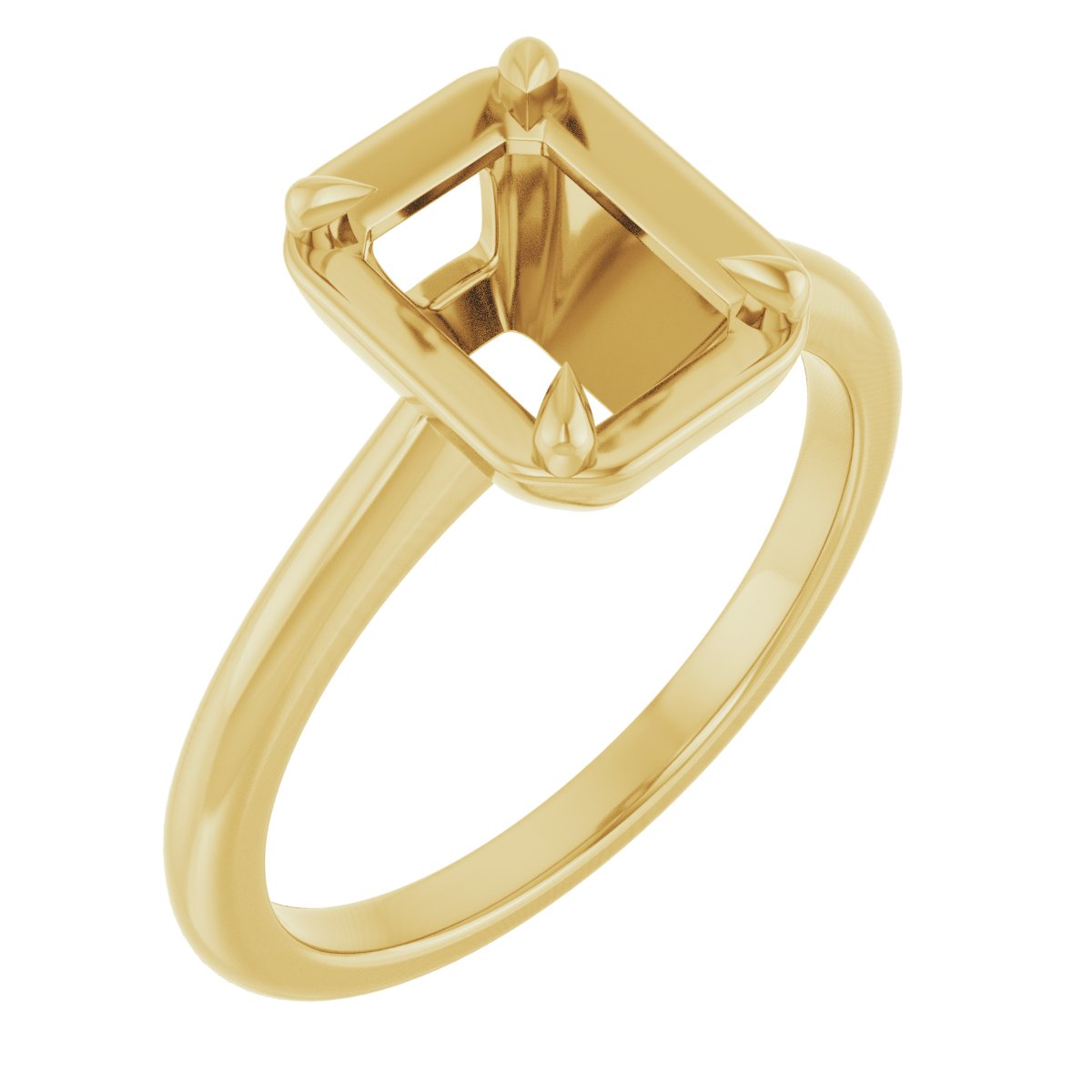 Claw-Prong Solitaire Bezel-Style Engagement Ring
