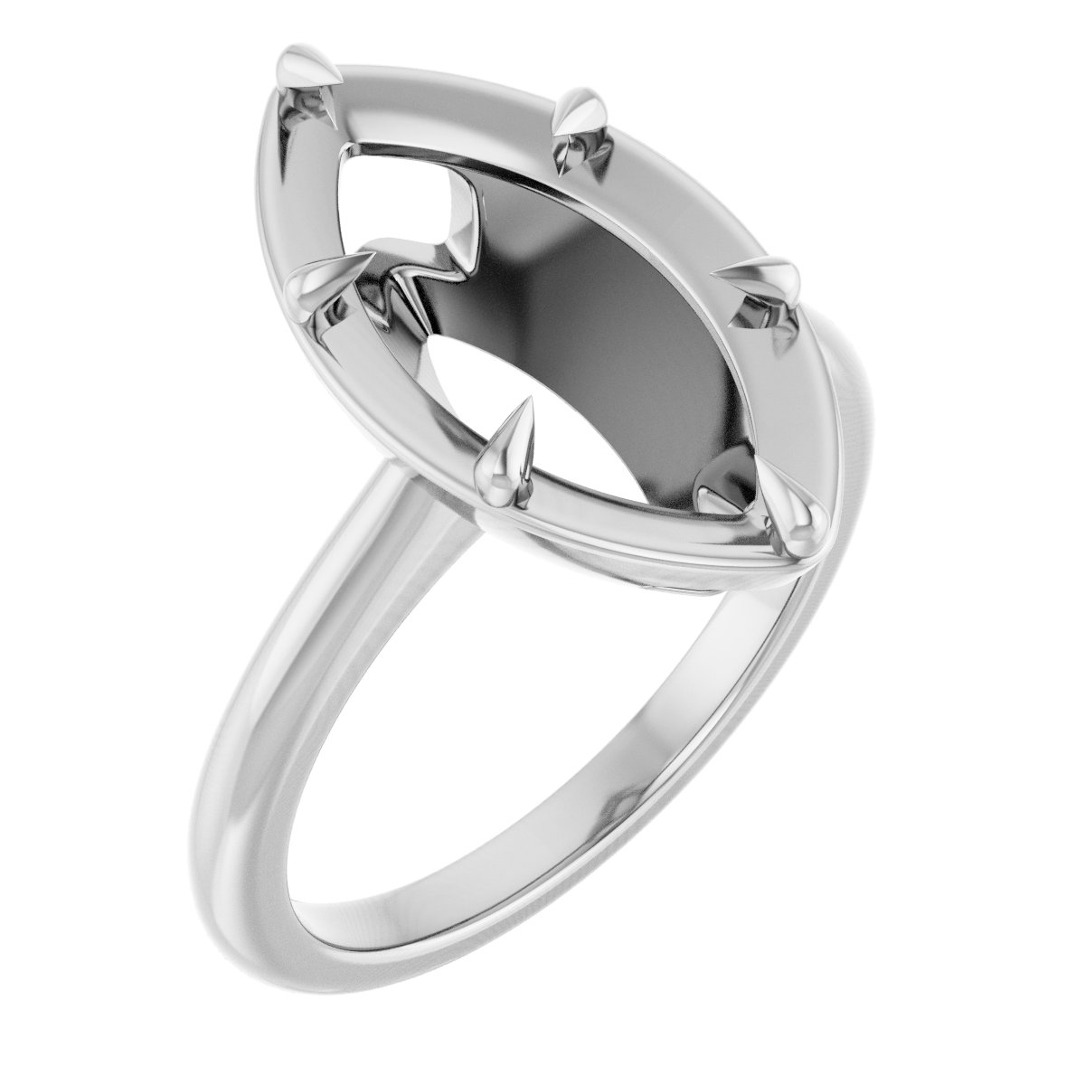 Claw-Prong Solitaire Bezel-Style Engagement Ring