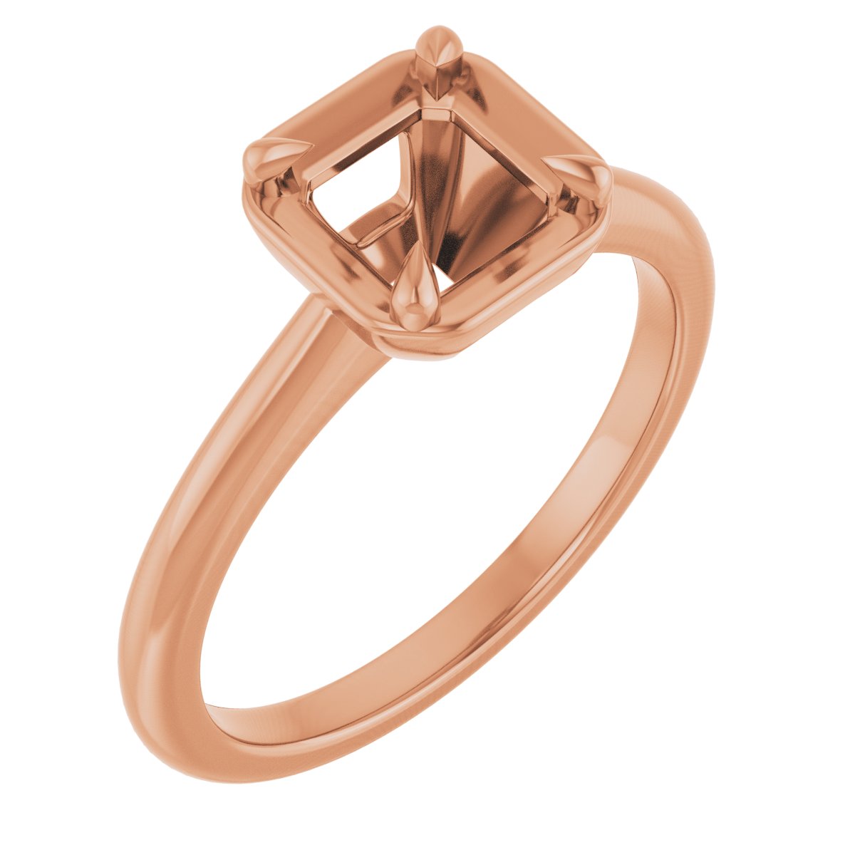 Claw-Prong Solitaire Bezel-Style Engagement Ring