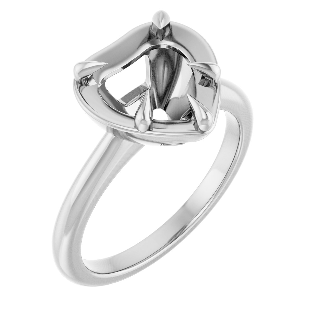 Claw-Prong Solitaire Bezel-Style Engagement Ring