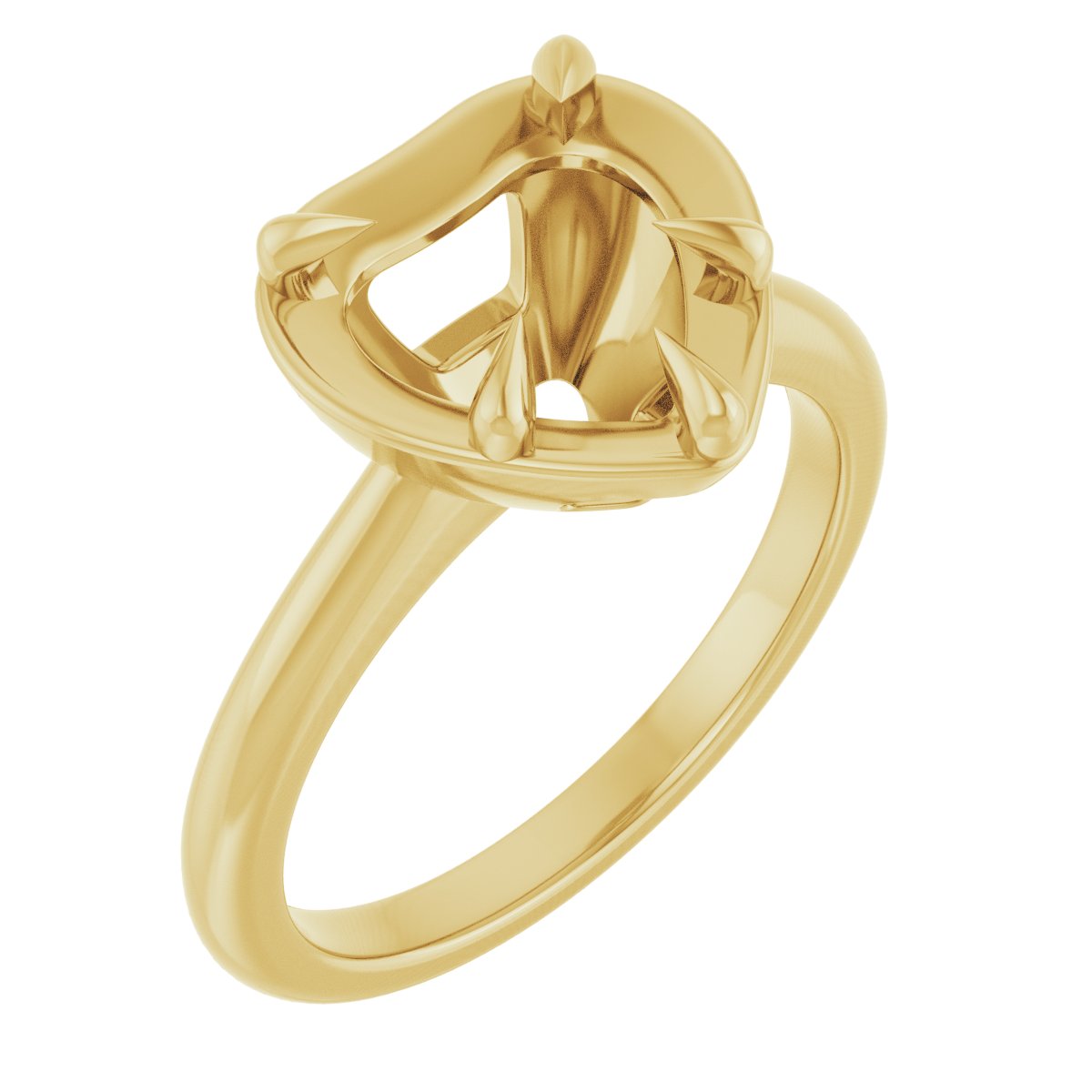 Claw-Prong Solitaire Bezel-Style Engagement Ring