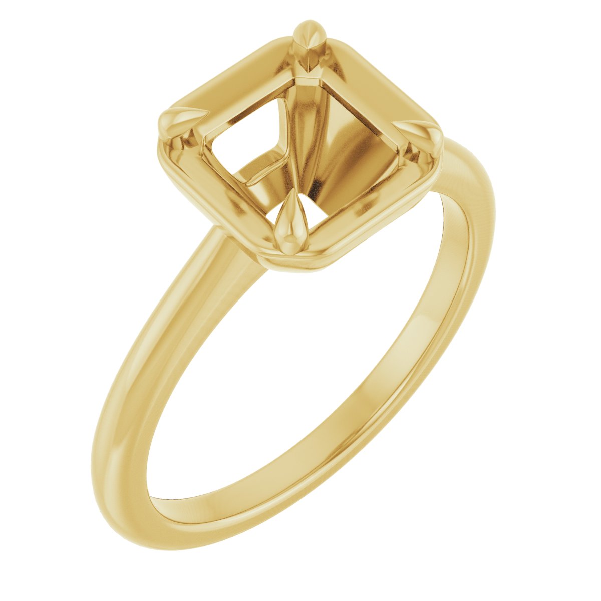 Claw-Prong Solitaire Bezel-Style Engagement Ring