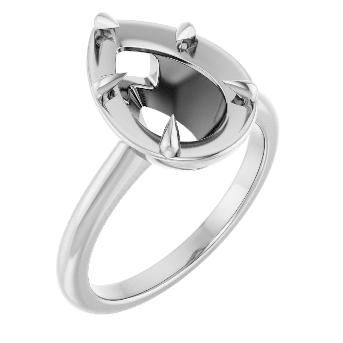 Claw-Prong Solitaire Bezel-Style Engagement Ring
