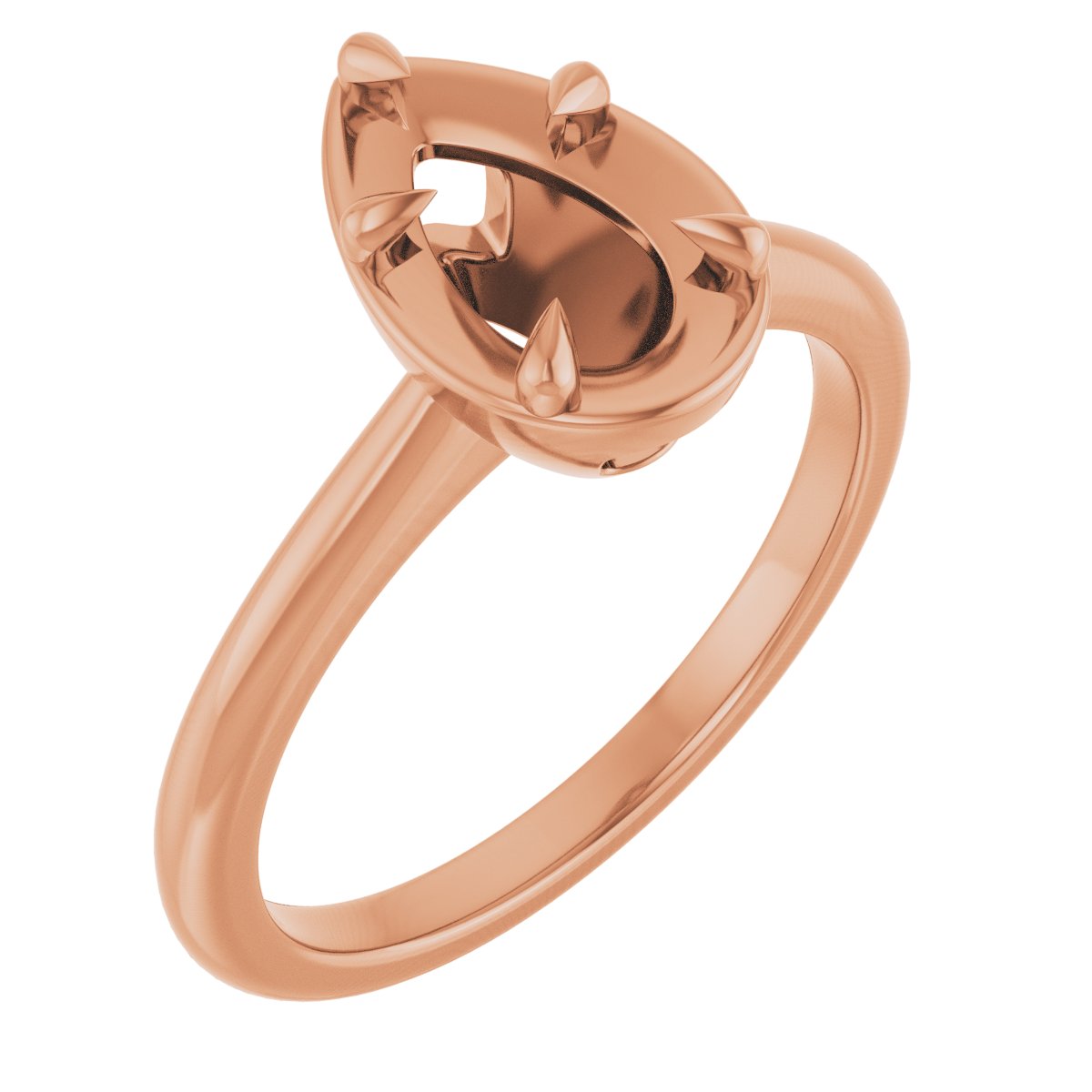 Claw-Prong Solitaire Bezel-Style Engagement Ring