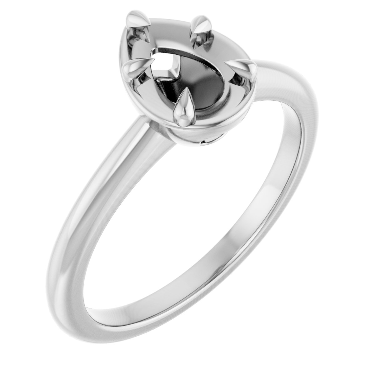 Claw-Prong Solitaire Bezel-Style Engagement Ring