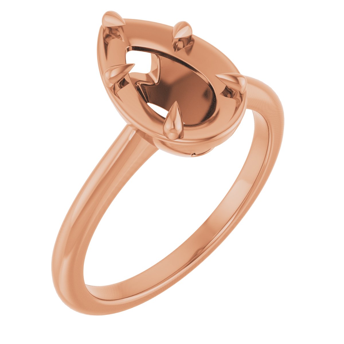Claw-Prong Solitaire Bezel-Style Engagement Ring