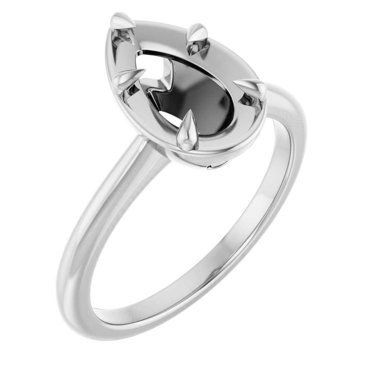 Claw-Prong Solitaire Bezel-Style Engagement Ring