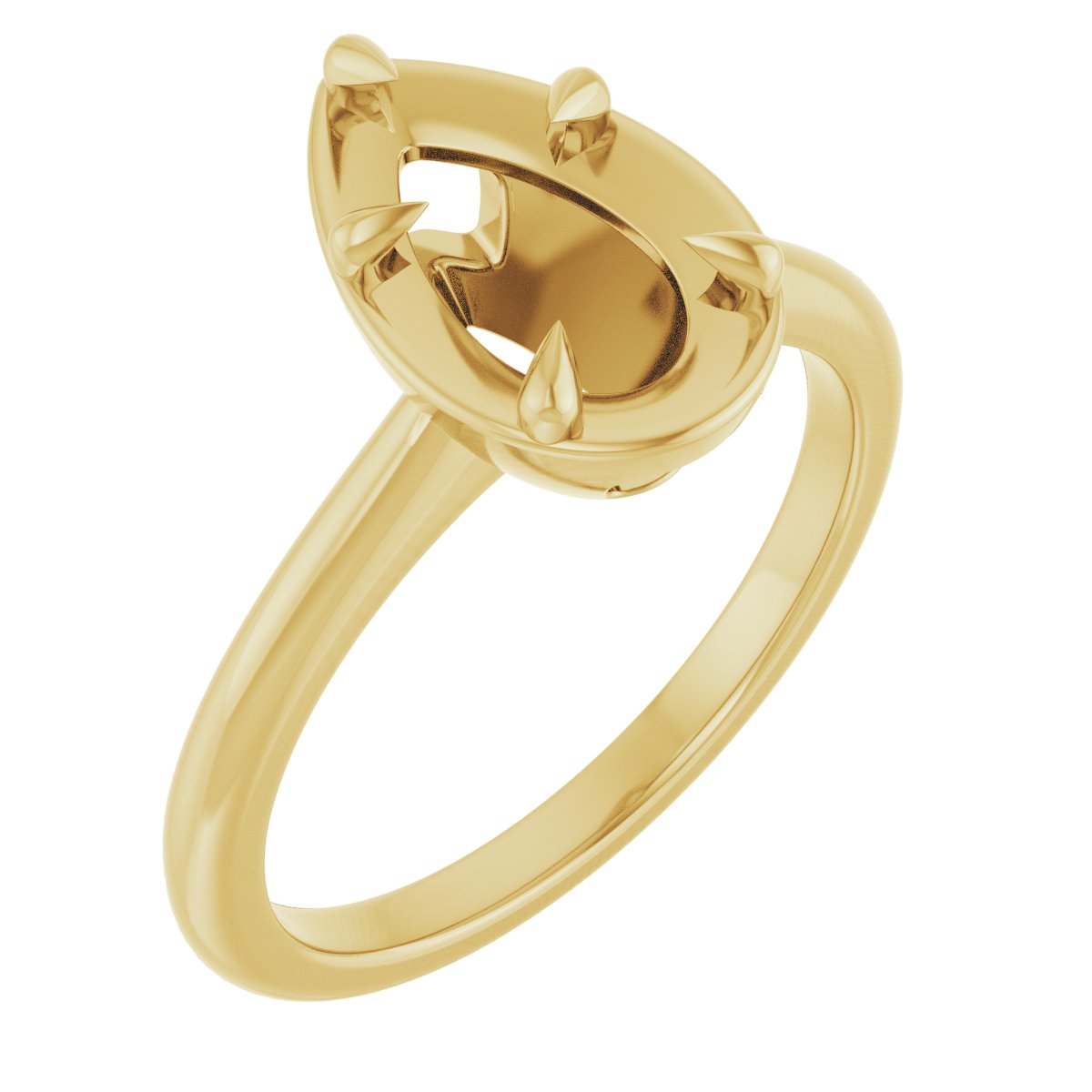 Claw-Prong Solitaire Bezel-Style Engagement Ring