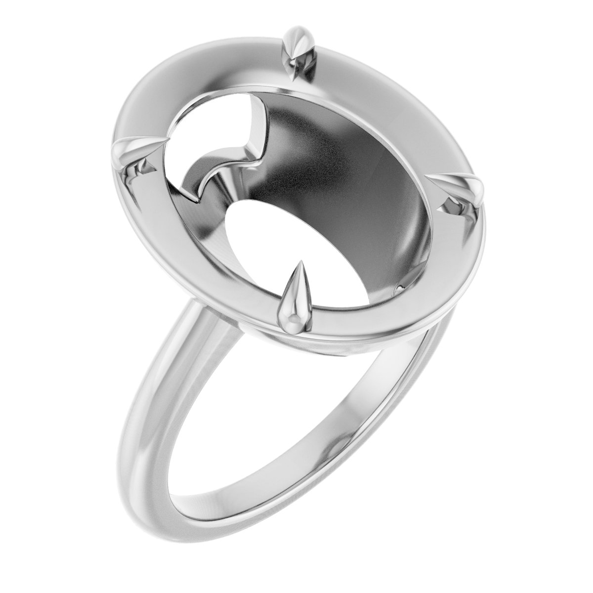 Claw-Prong Solitaire Bezel-Style Engagement Ring
