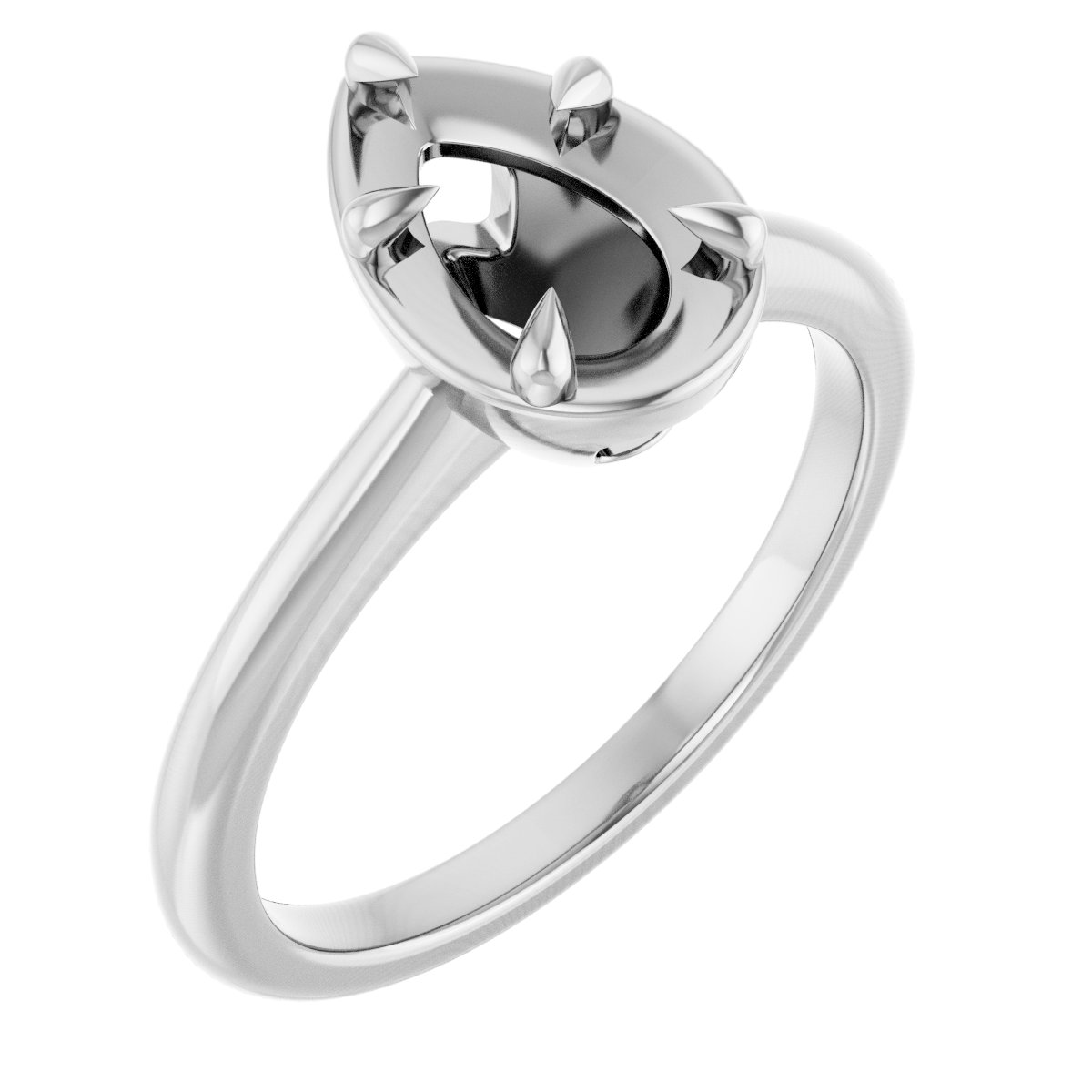 Claw-Prong Solitaire Bezel-Style Engagement Ring