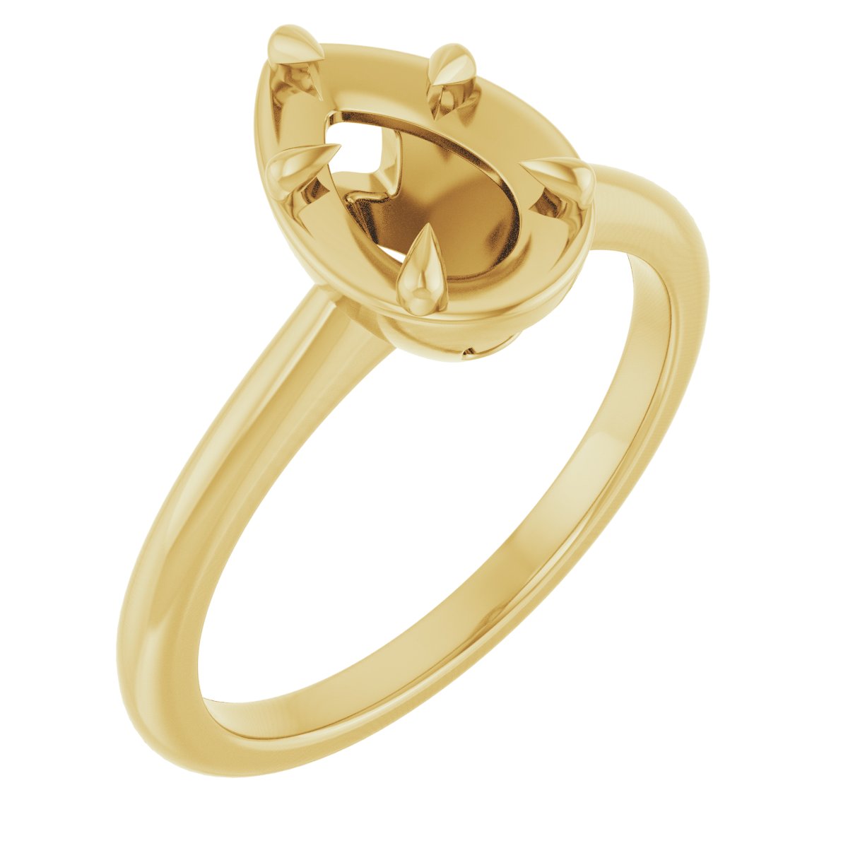 Claw-Prong Solitaire Bezel-Style Engagement Ring