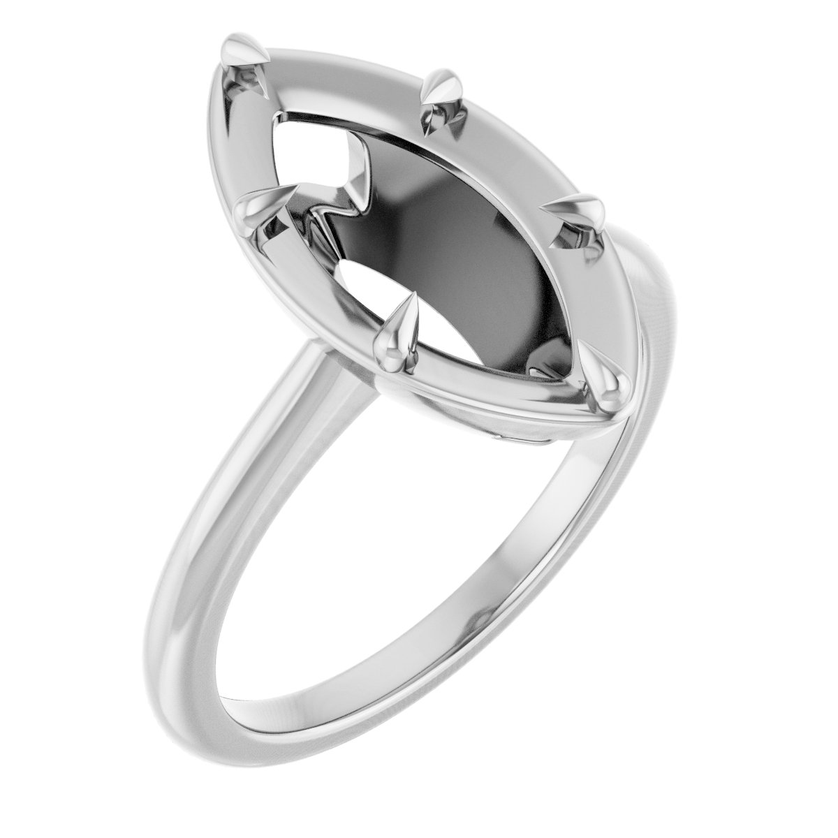 Claw-Prong Solitaire Bezel-Style Engagement Ring