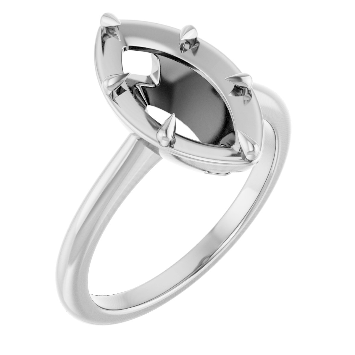 Claw-Prong Solitaire Bezel-Style Engagement Ring