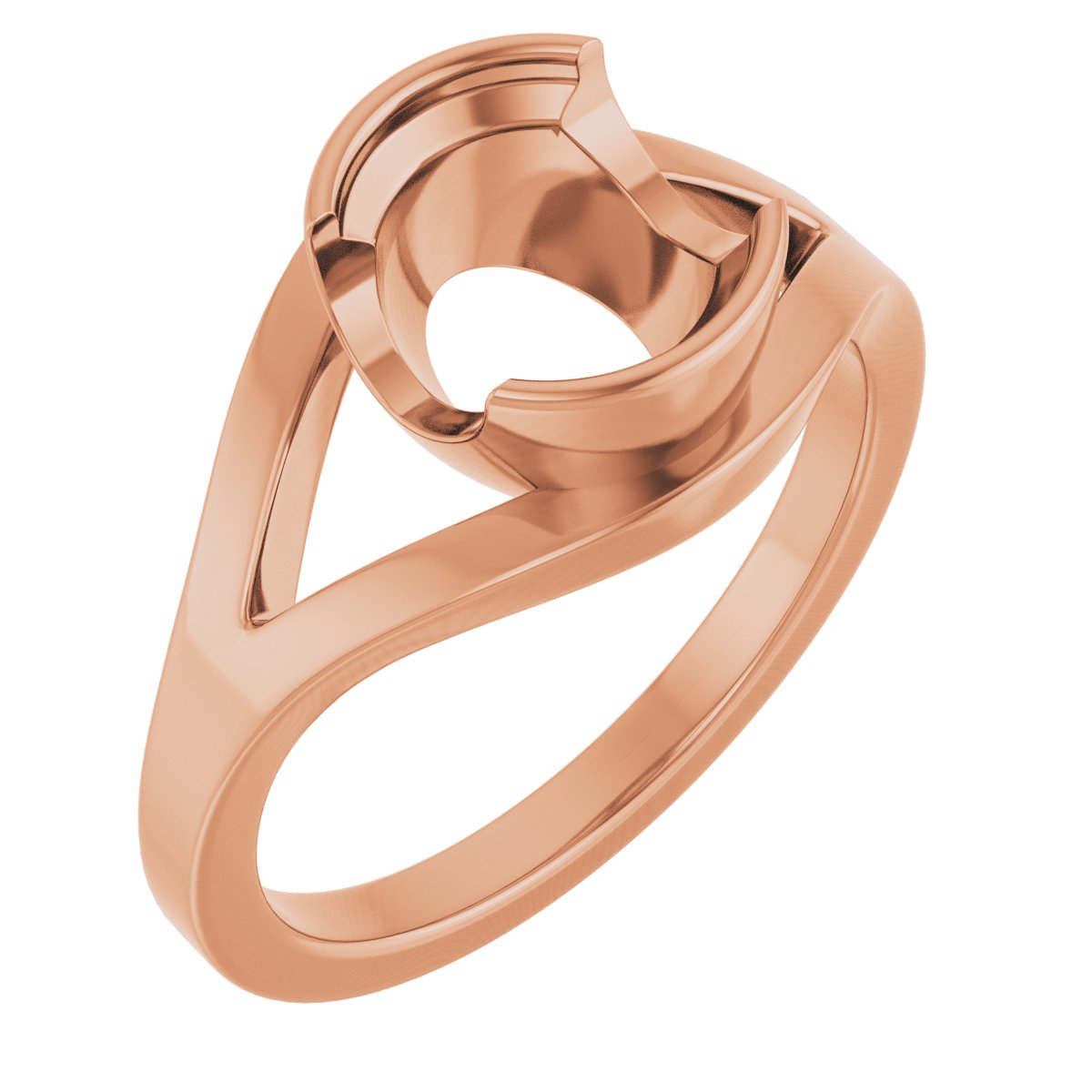 Half Bezel Solitaire Engagement Ring or Band