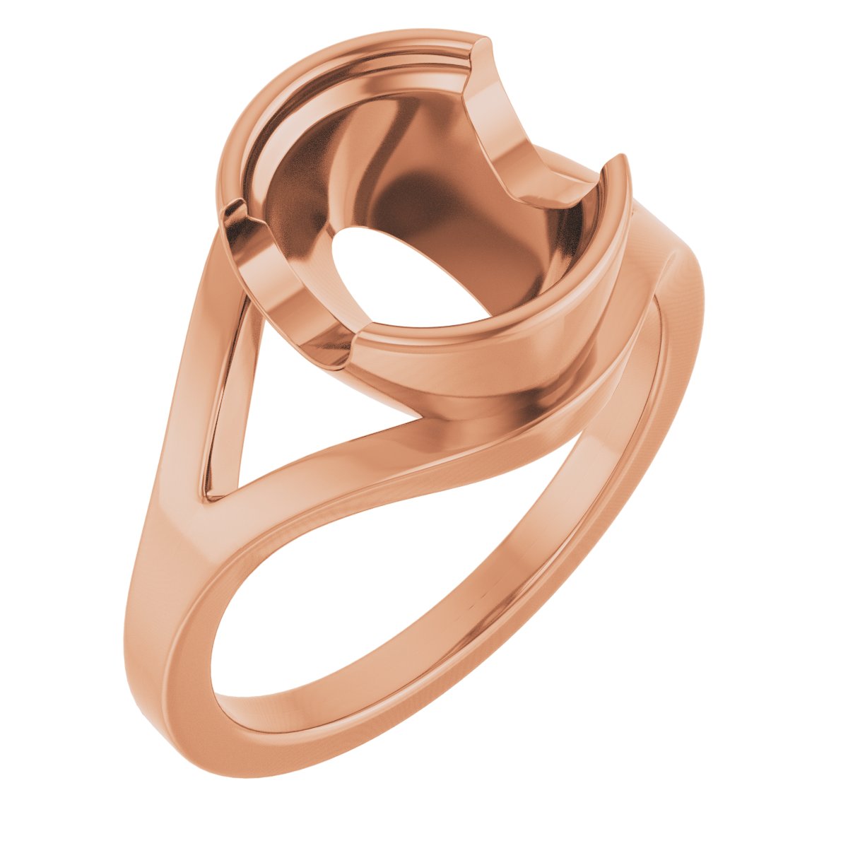 Half Bezel Solitaire Engagement Ring or Band