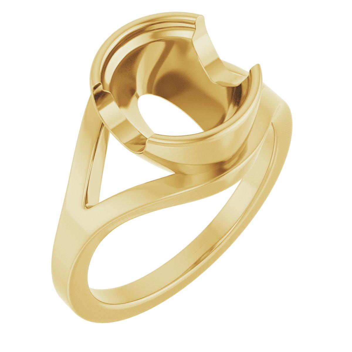 Half Bezel Solitaire Engagement Ring or Band