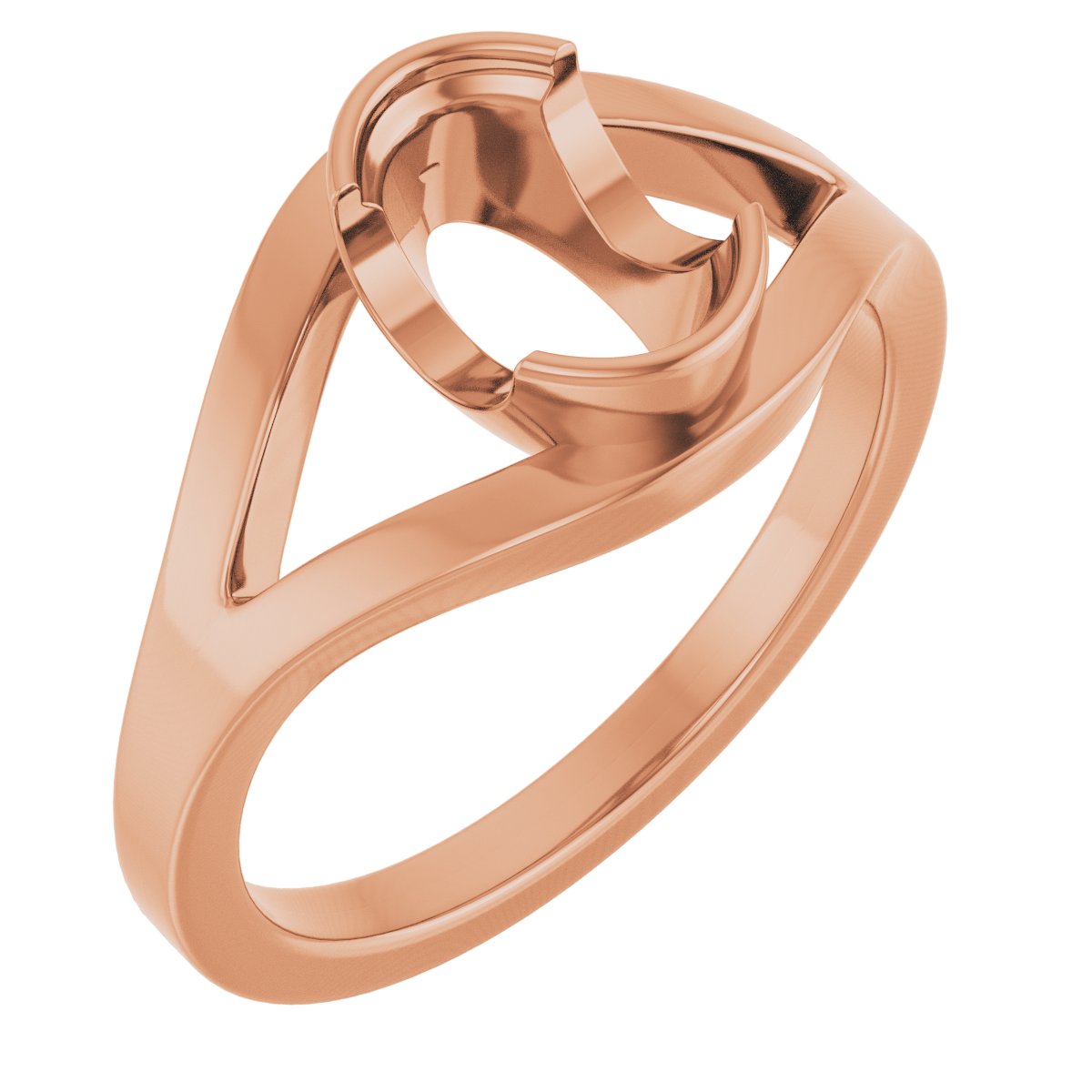 Half Bezel Solitaire Engagement Ring or Band