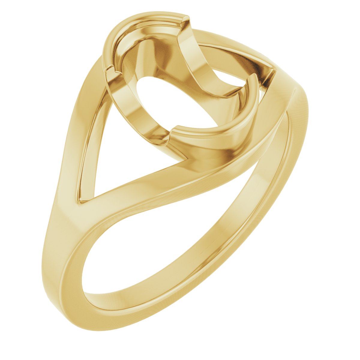 Half Bezel Solitaire Engagement Ring or Band