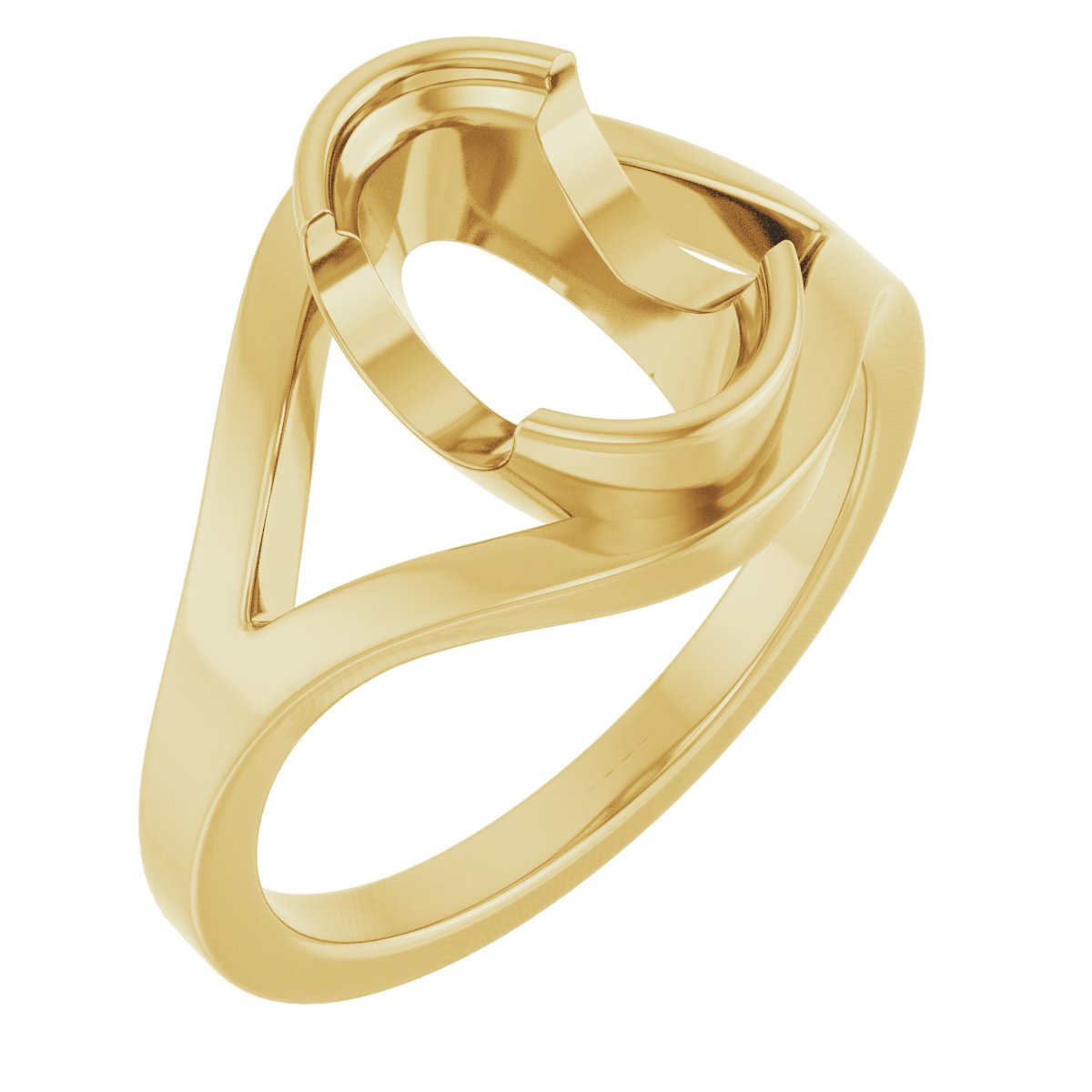 Half Bezel Solitaire Engagement Ring or Band