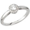 14K White .50 CTW Diamond Halo Style Engagement Ring Ref 3205683