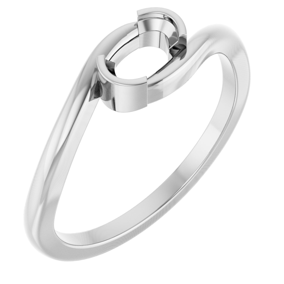 Half-Bezel Solitaire Ring