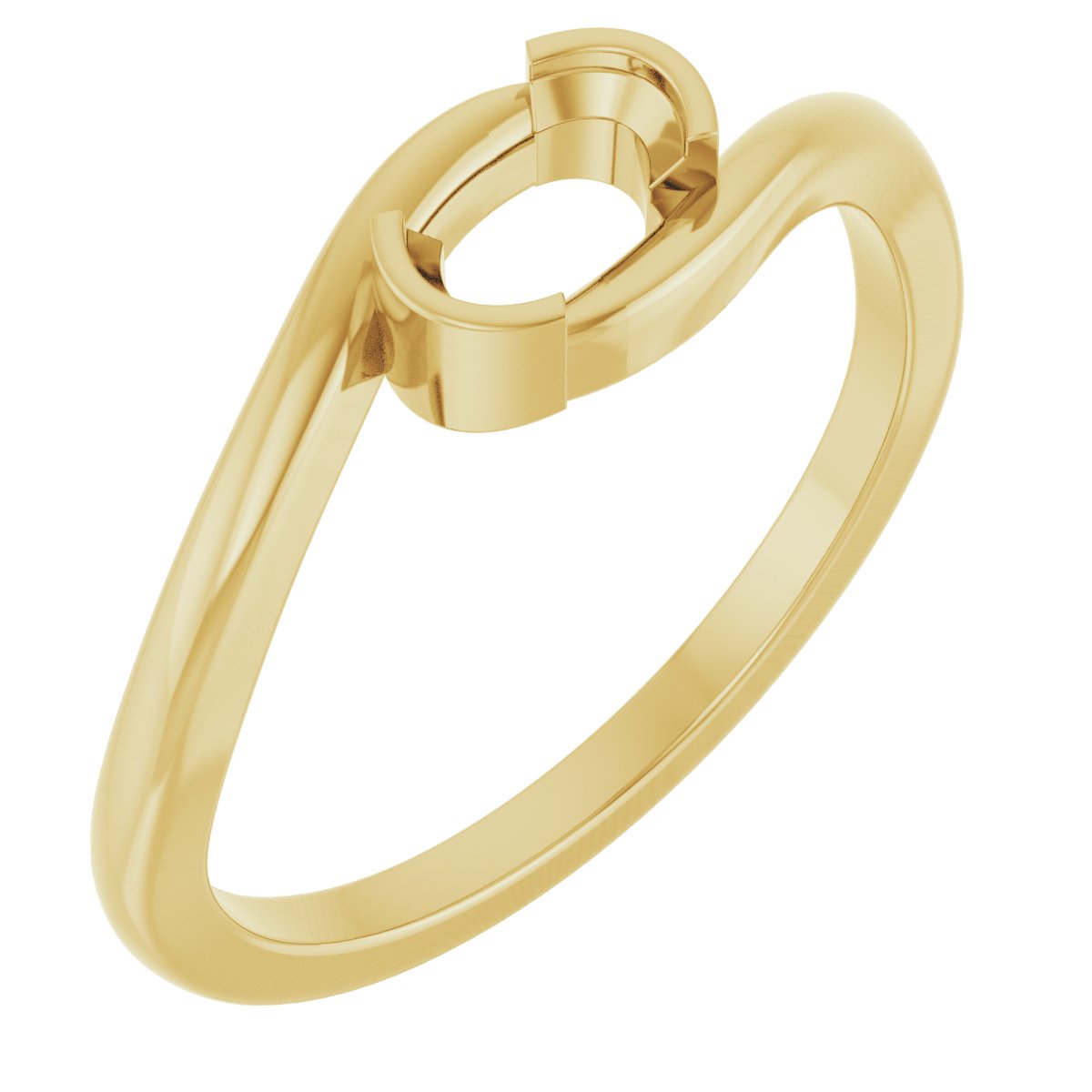 Half-Bezel Solitaire Ring