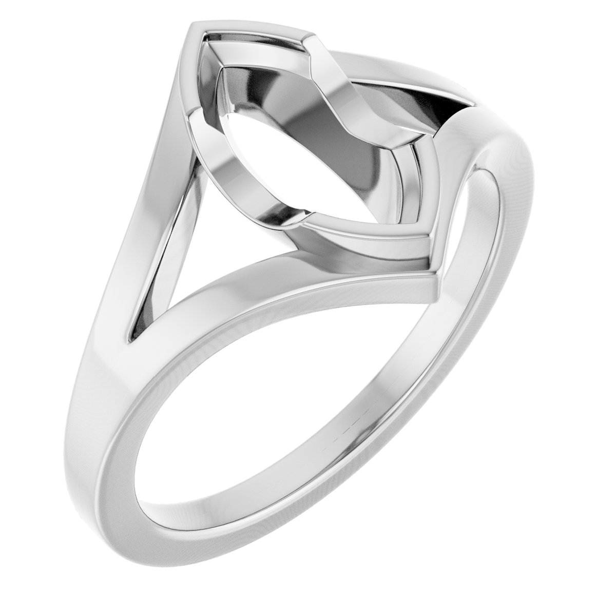 Half Bezel Solitaire Engagement Ring or Band