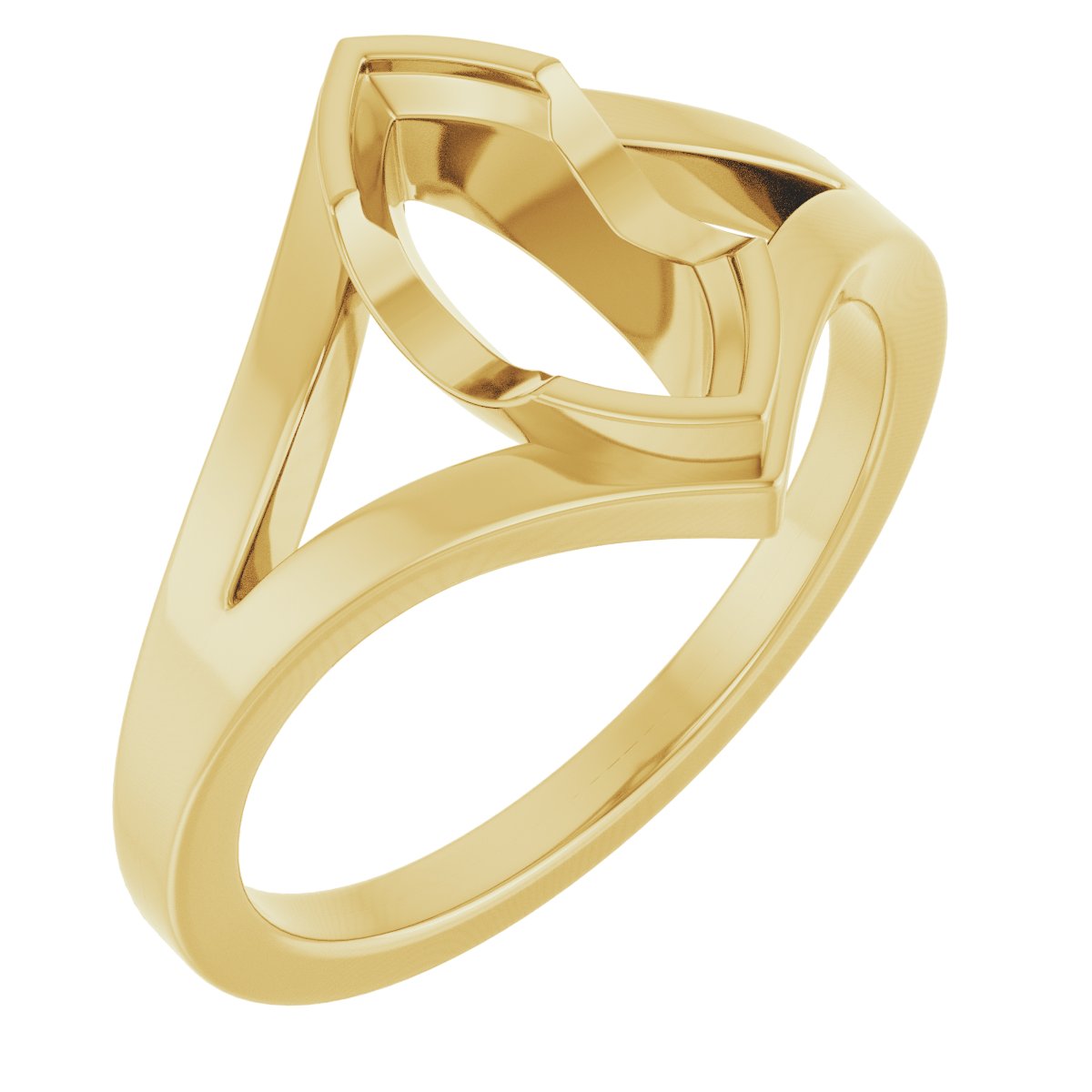 Half Bezel Solitaire Engagement Ring or Band