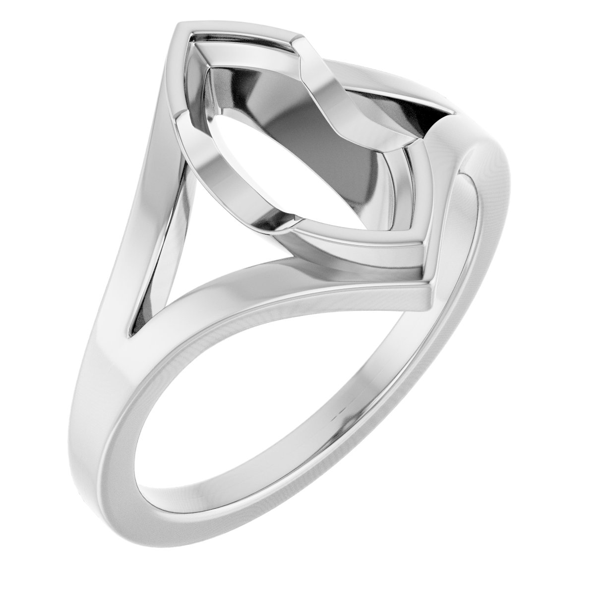 Half Bezel Solitaire Engagement Ring or Band