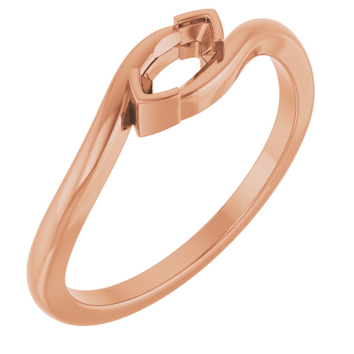 Half-Bezel Solitaire Ring