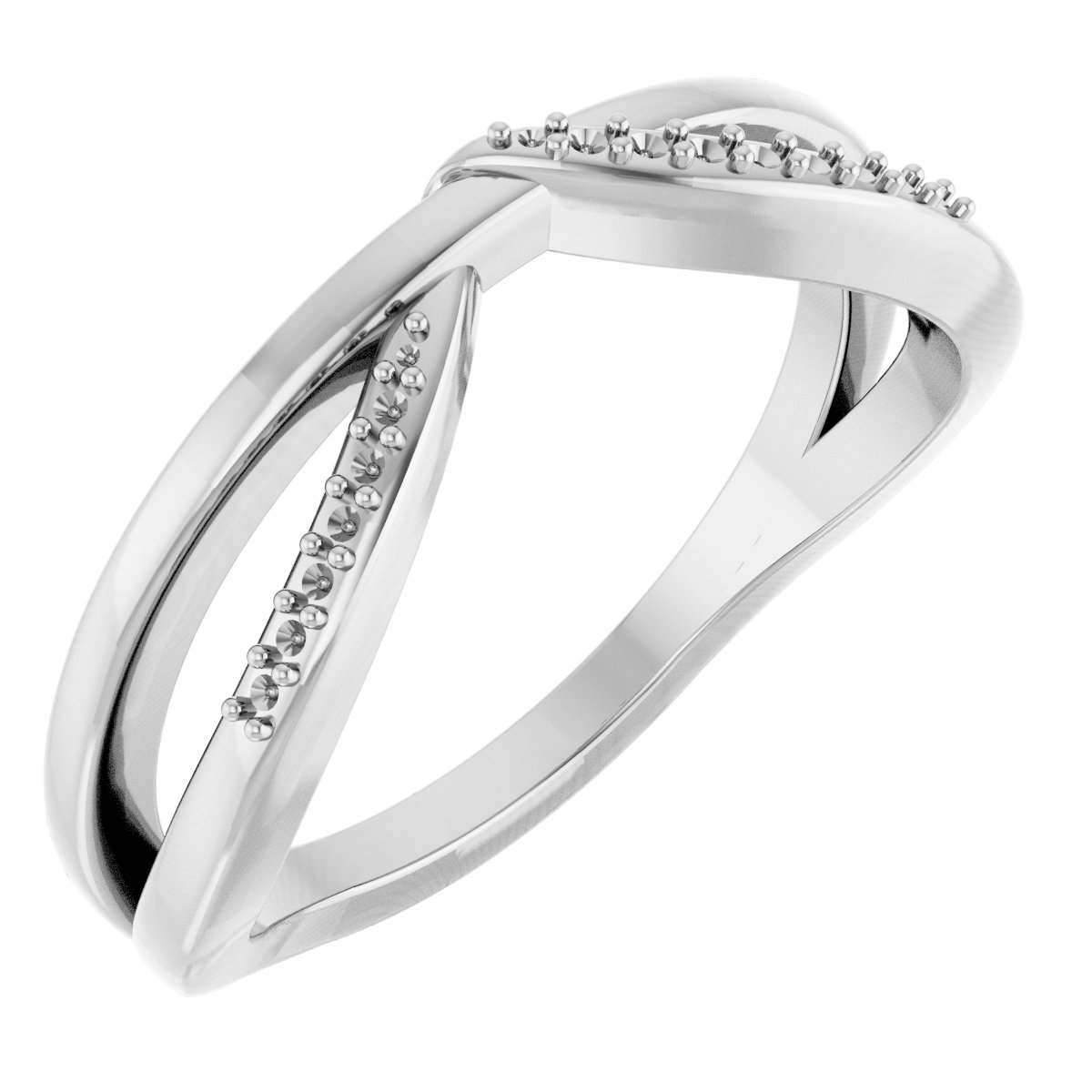Accented Stackable Freeform Ring
