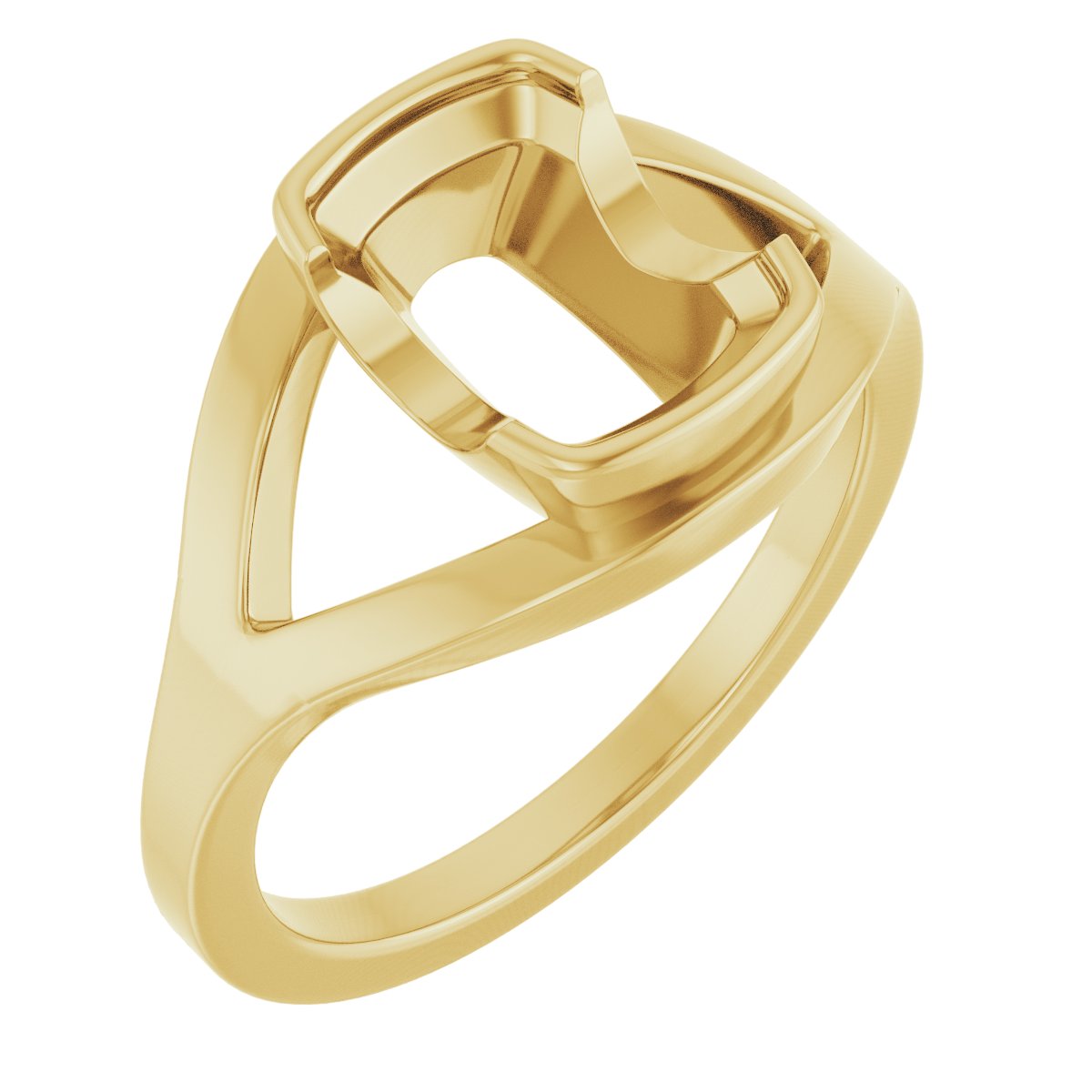 Half Bezel Solitaire Engagement Ring or Band