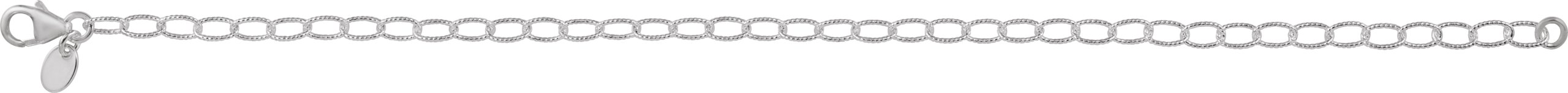 Sterling Silver 3.5 mm Knurled Cable  7 Chain