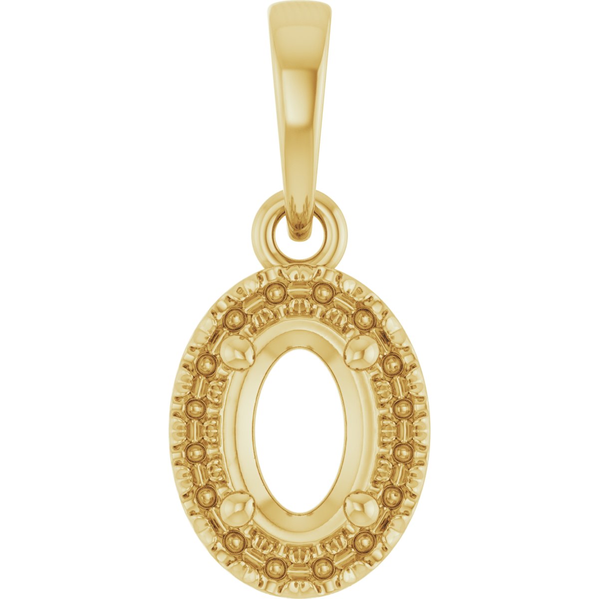 French-Set Halo-Style Pendant