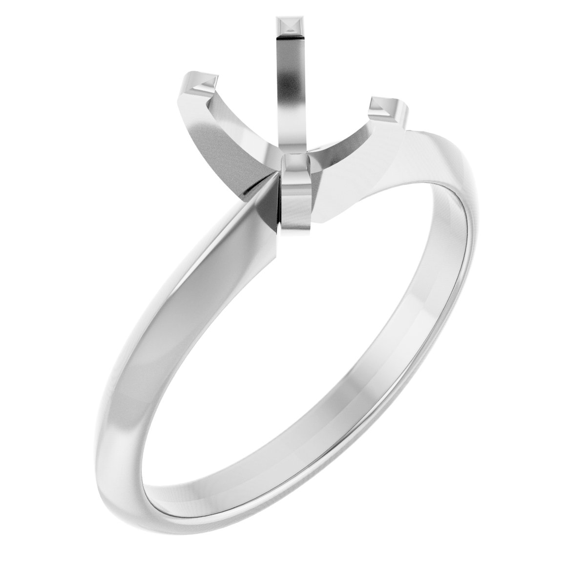 Solitaire Knife-Edge Engagement Ring