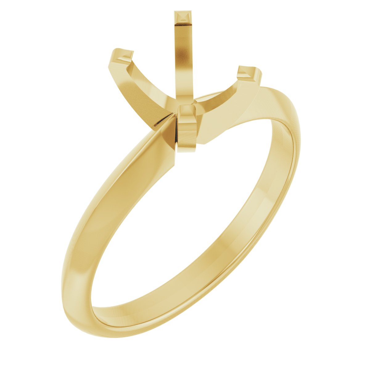Solitaire Knife-Edge Engagement Ring