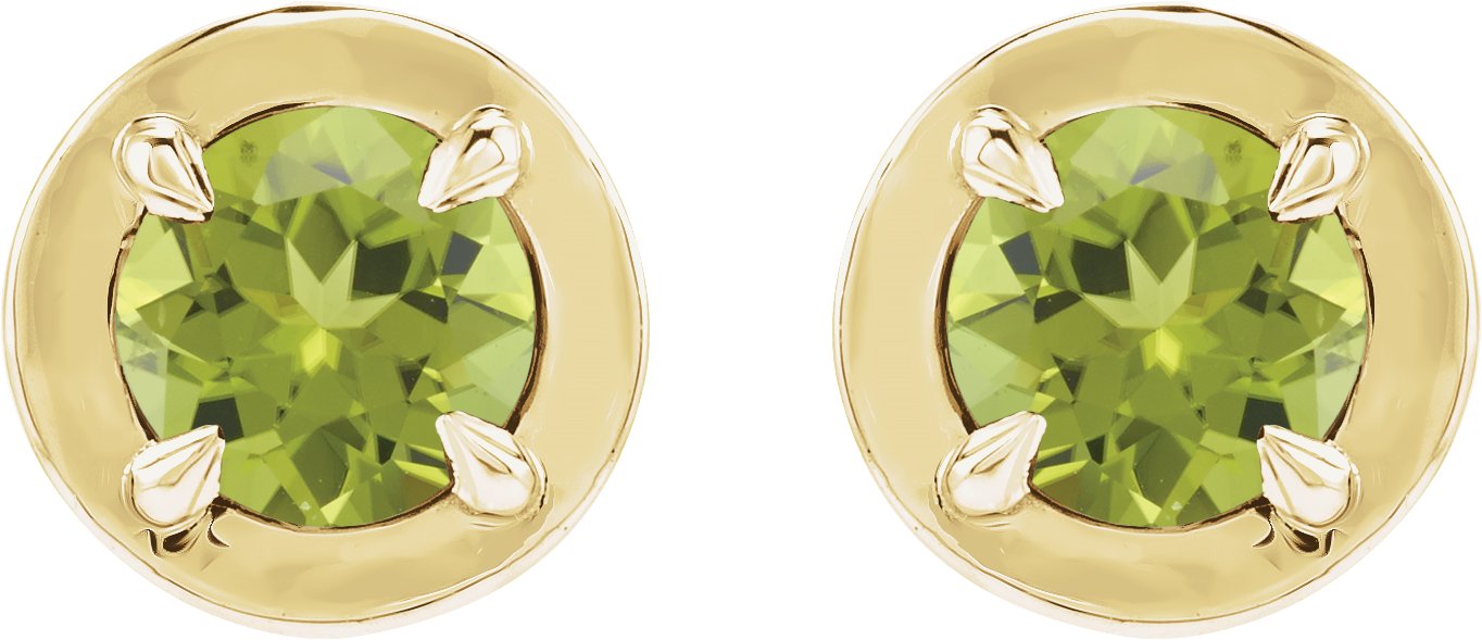 Alternative view of Round 4-Prong Claw Bezel-Style Stud Earrings