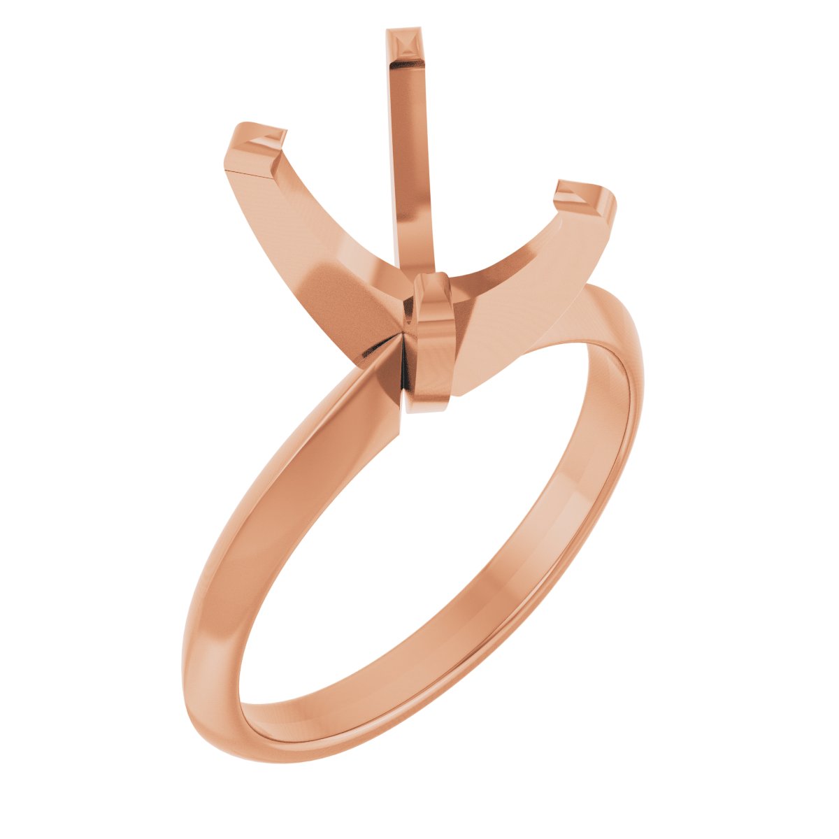 Solitaire Knife-Edge Engagement Ring