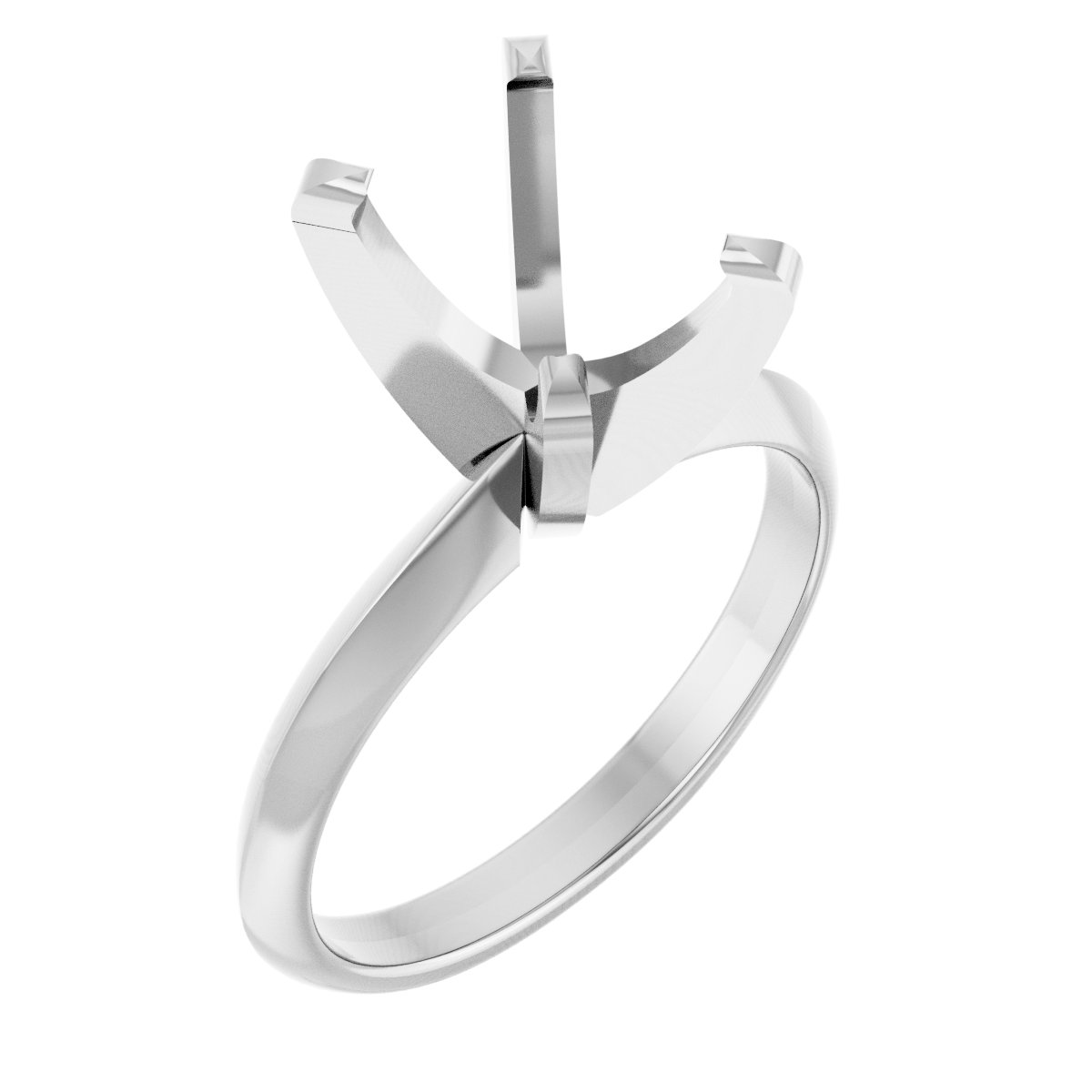 Solitaire Knife-Edge Engagement Ring