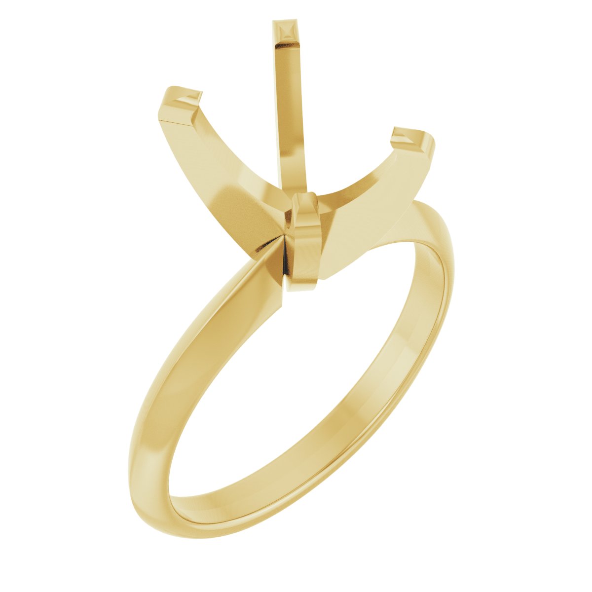Solitaire Knife-Edge Engagement Ring
